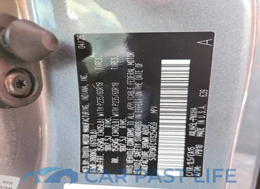 5TDYSKFC1TS254859# 13