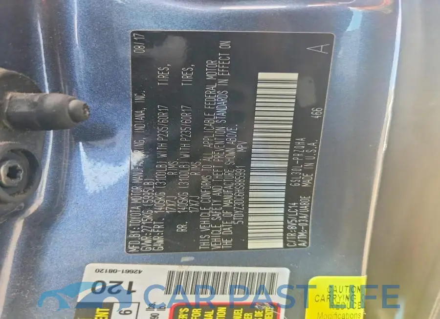 5TDYZ3DC6HS885991# 14