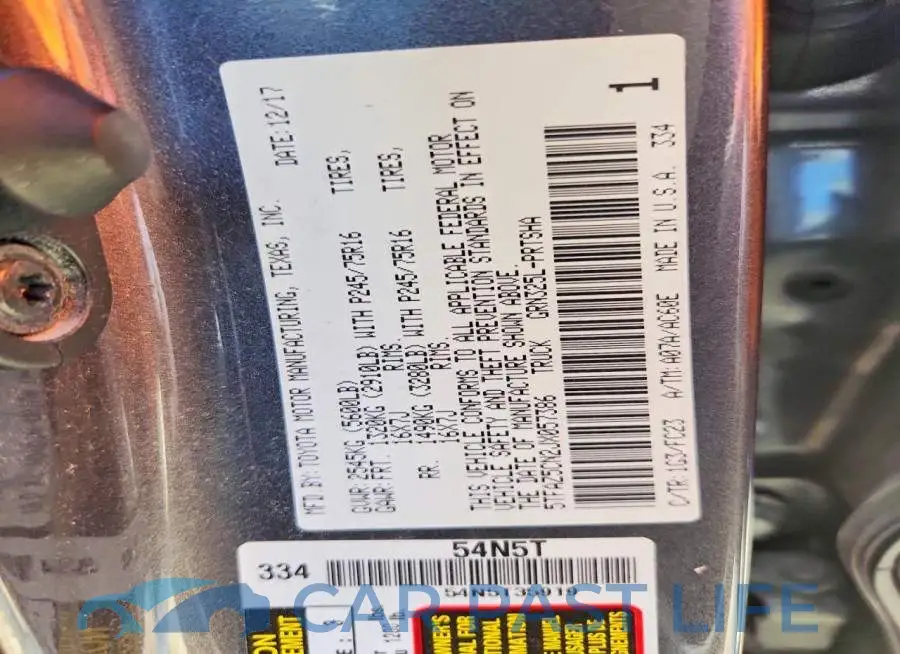 5TFAZ5CN2JX057386# 12