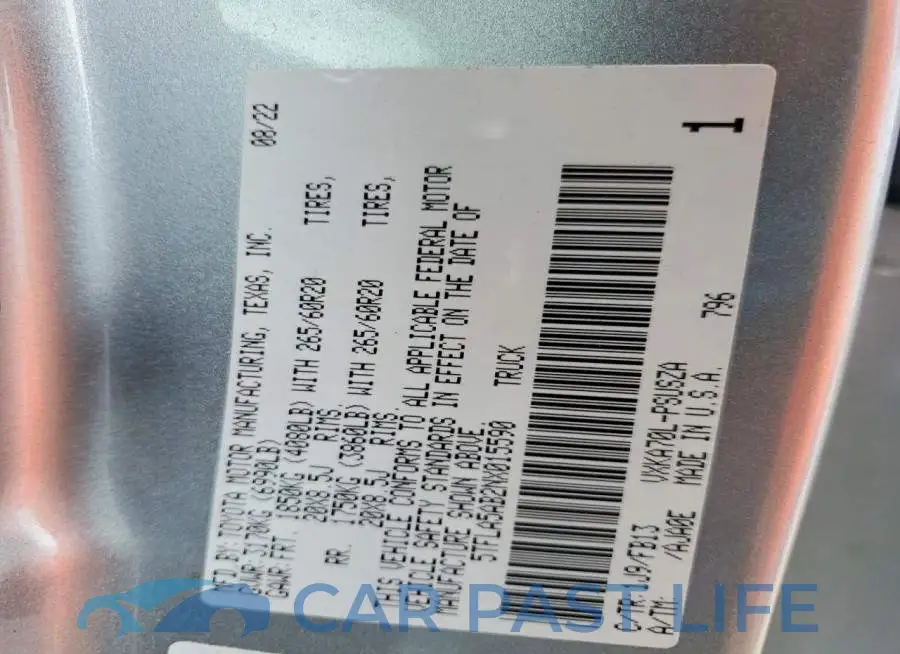 5TFLA5AB2NX015590# 12