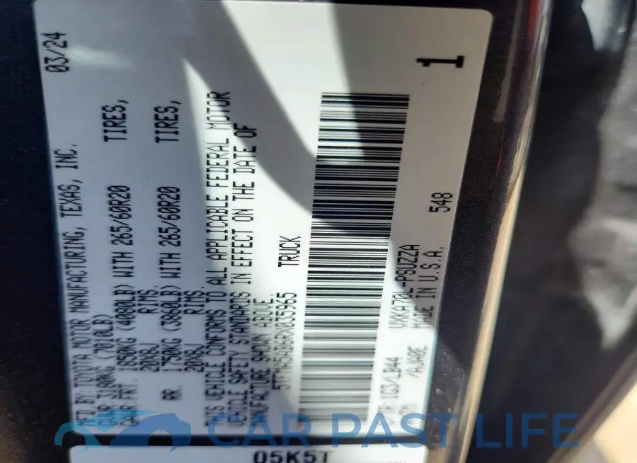 5TFMA5AB6RX035965# 12