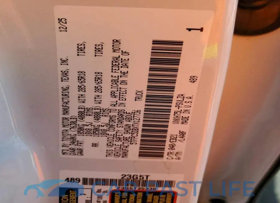 5TFPC5DBXTX127736# 13