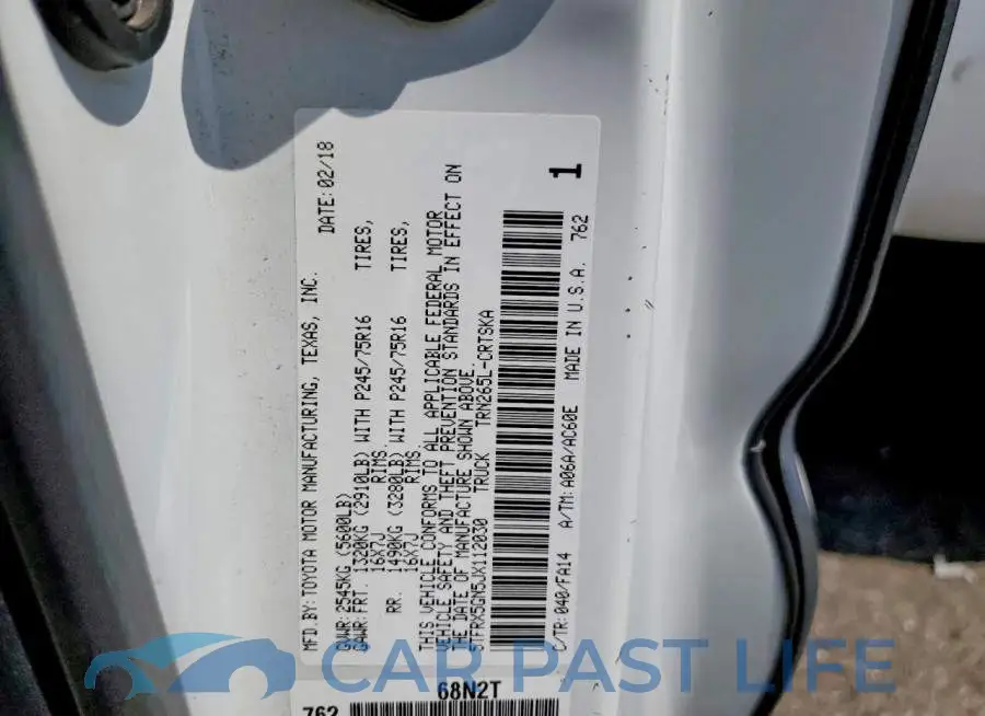 5TFRX5GN5JX112030# 12