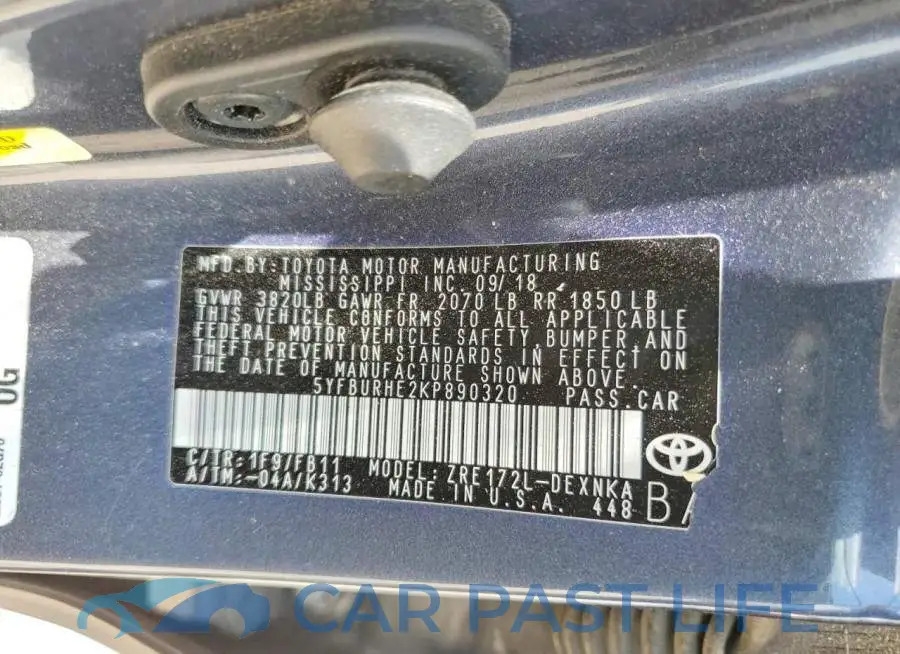 5YFBURHE2KP890320# 12