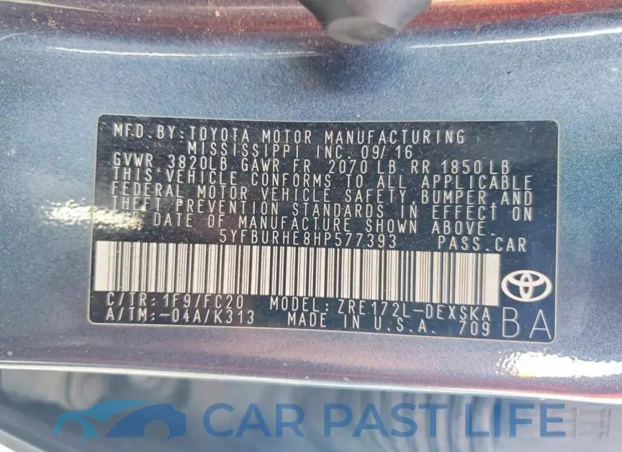 5YFBURHE8HP577393# 13