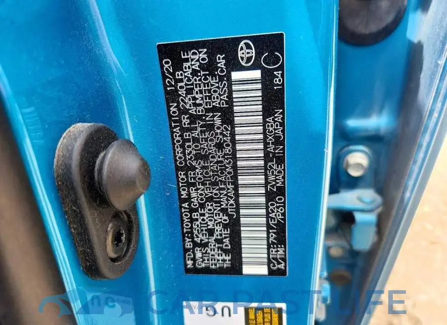 JTDKAMFP0M3180442# 12