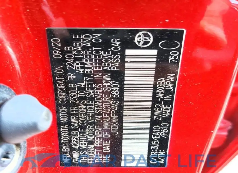 JTDKAMFP4M3168407# 12