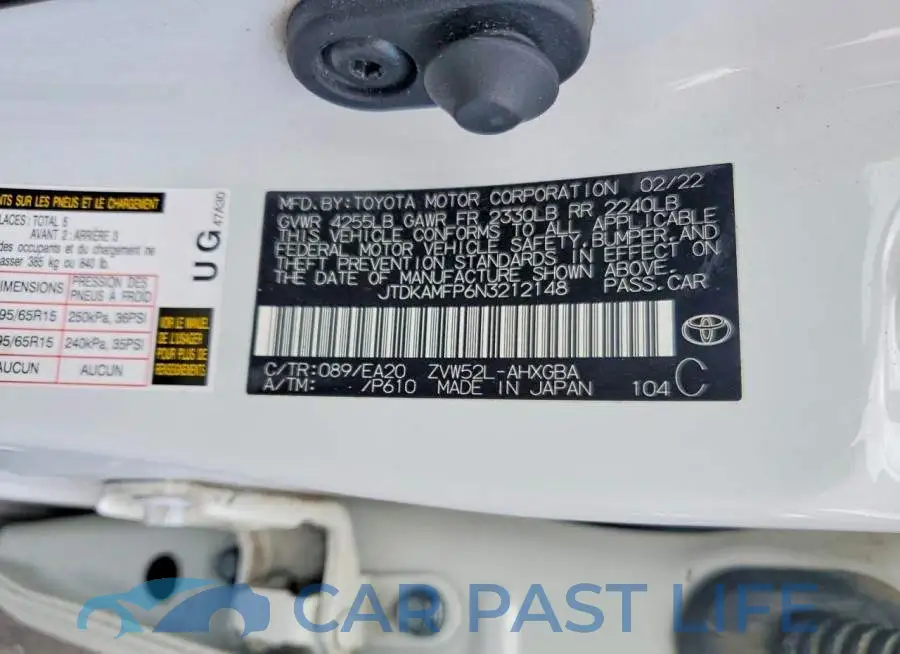 JTDKAMFP6N3212148# 12