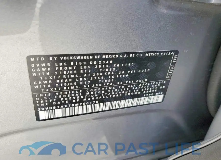 3VVRB7AX7RM200178# 13