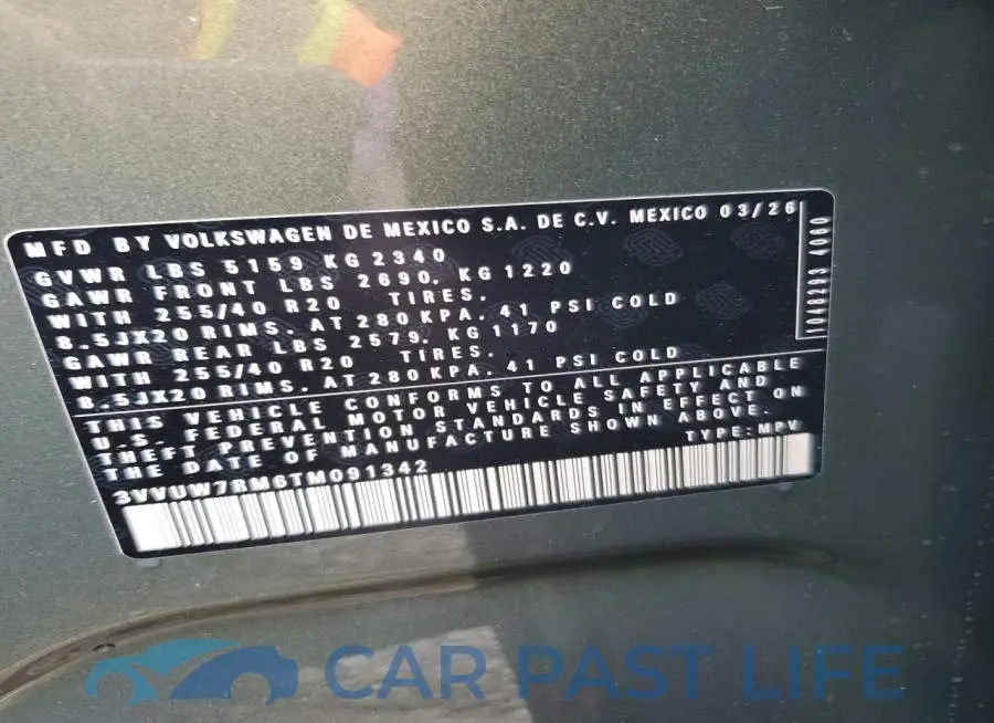 3VVUW7RM6TM091342# 13