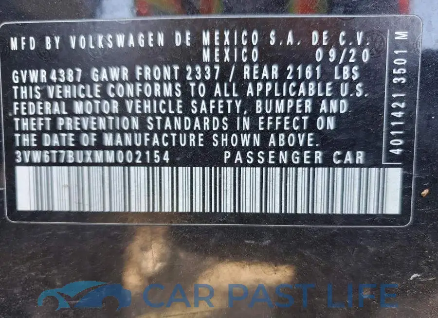 3VW6T7BUXMM002154# 12