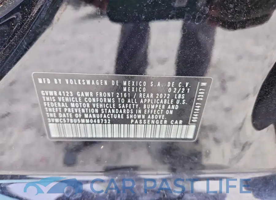 3VWC57BU5MM048732# 12