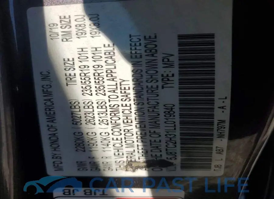 5J8TC2H31LL019840# 13
