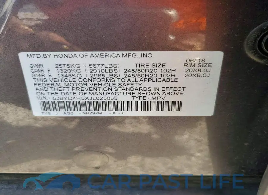 5J8YD4H5XJL025035# 13