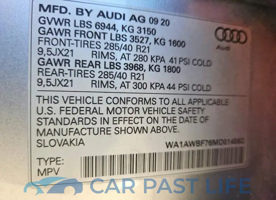 WA1AWBF76MD014562# 13