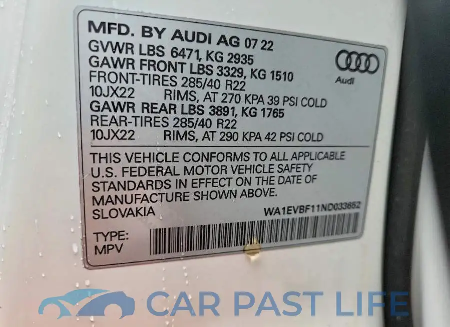WA1EVBF11ND033652# 13