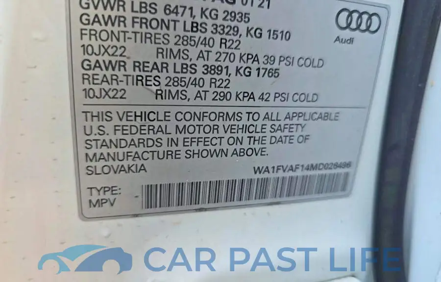 WA1FVAF14MD026496# 10