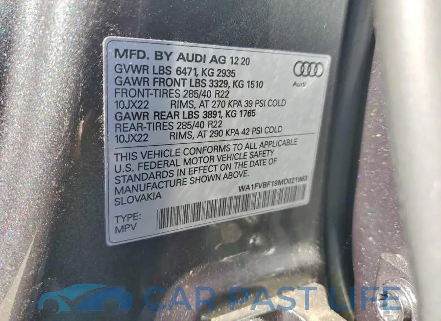 WA1FVBF19MD021963# 14