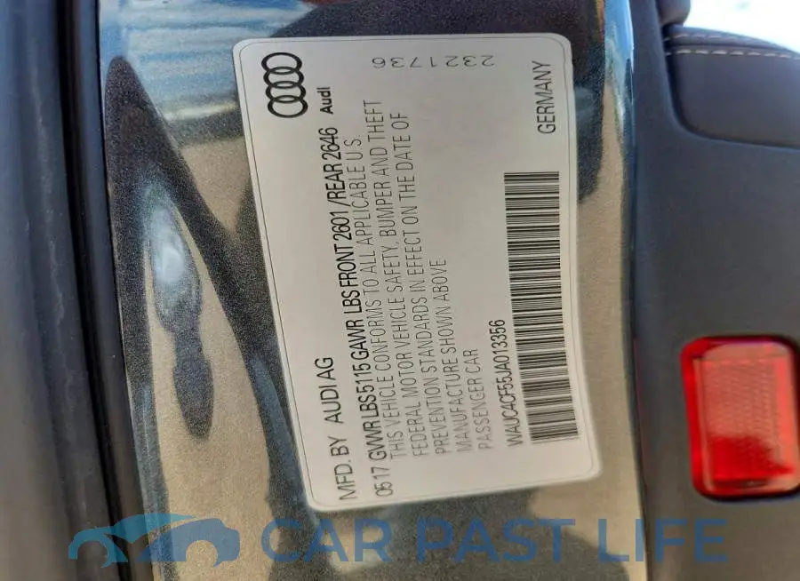 WAUC4CF55JA013356# 12