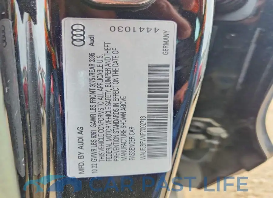 WAUFJBFW4P7002718# 12
