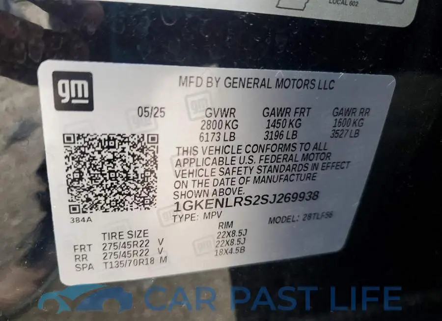 1GKENLRS2SJ269938# 13
