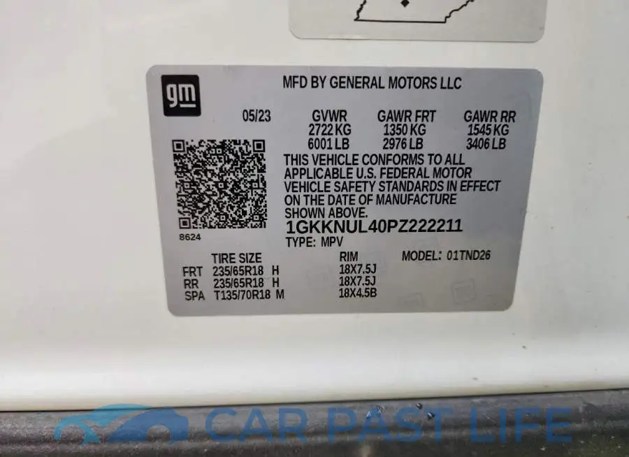 1GKKNUL40PZ222211# 13
