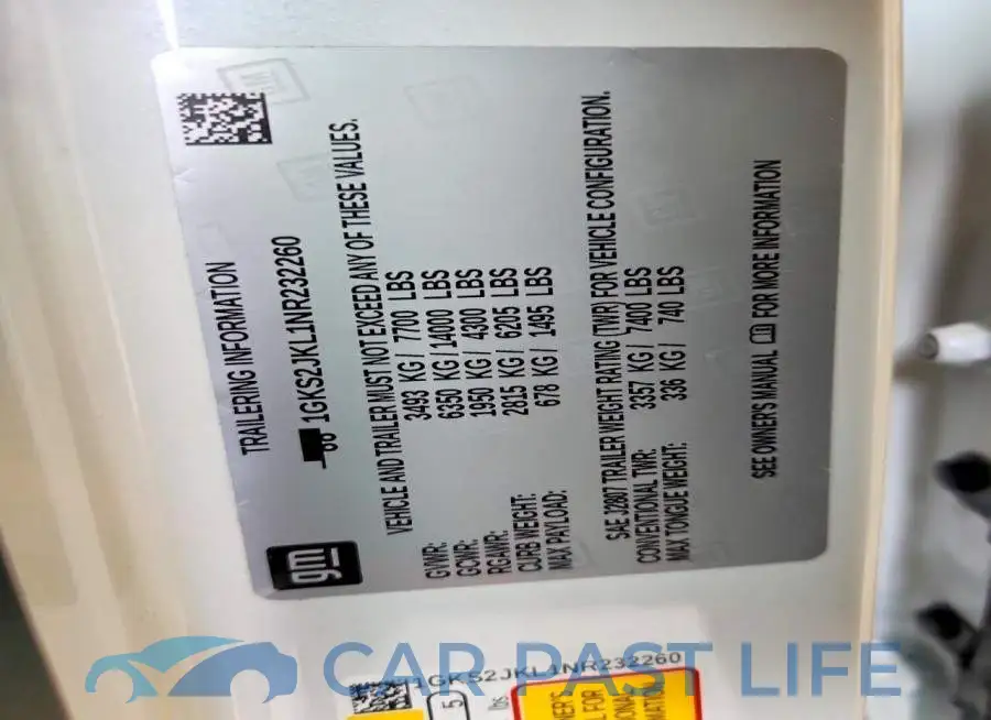 1GKS2JKL1NR232260# 13
