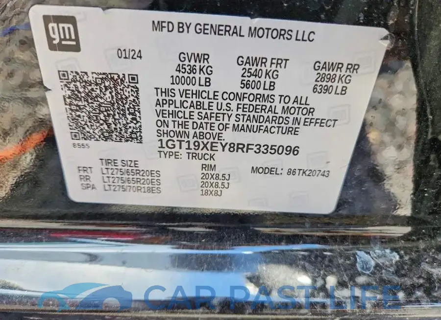 1GT19XEY8RF335096# 13