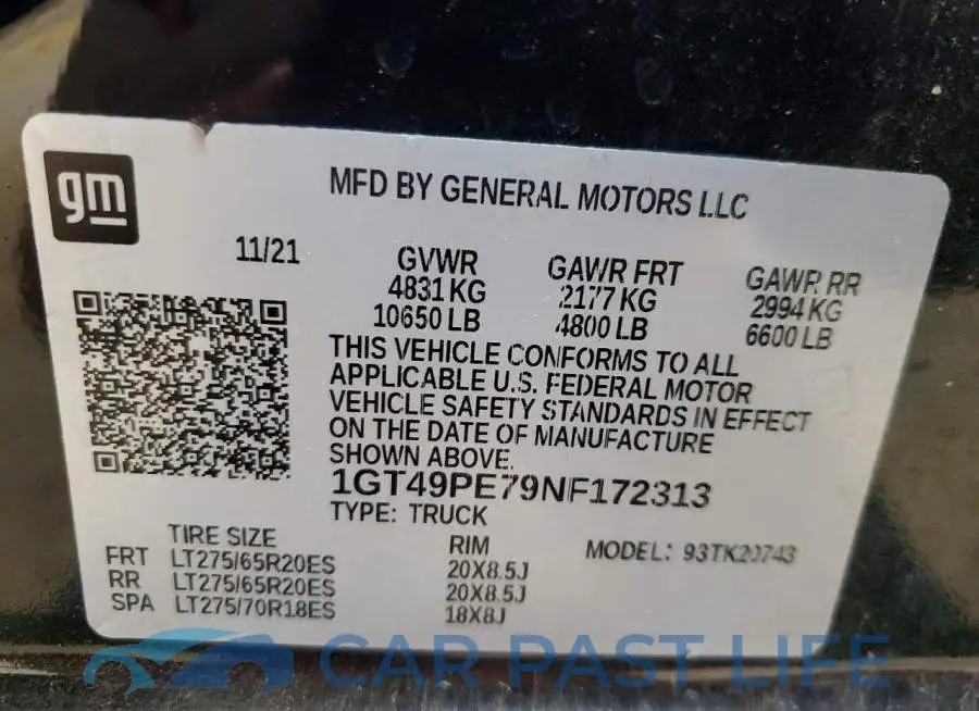 1GT49PE79NF172313# 12