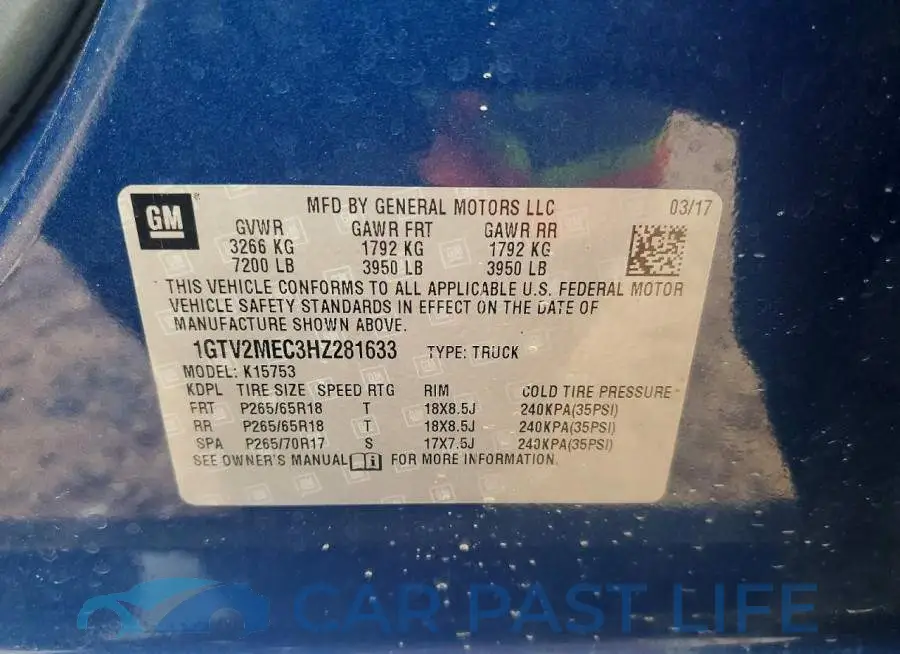 1GTV2MEC3HZ281633# 13