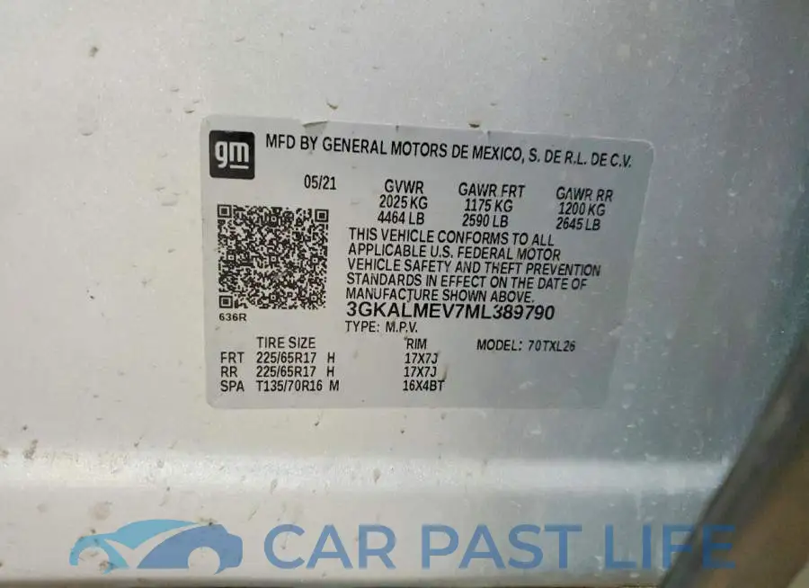 3GKALMEV7ML389790# 13