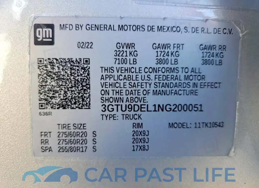 3GTU9DEL1NG200051# 13