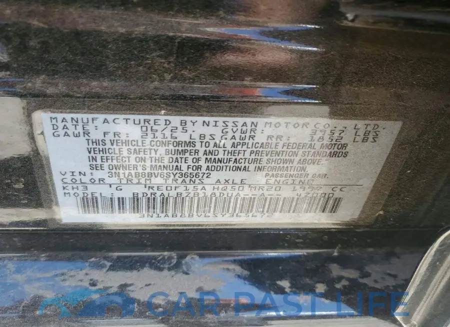 3N1AB8BV6SY365672# 12