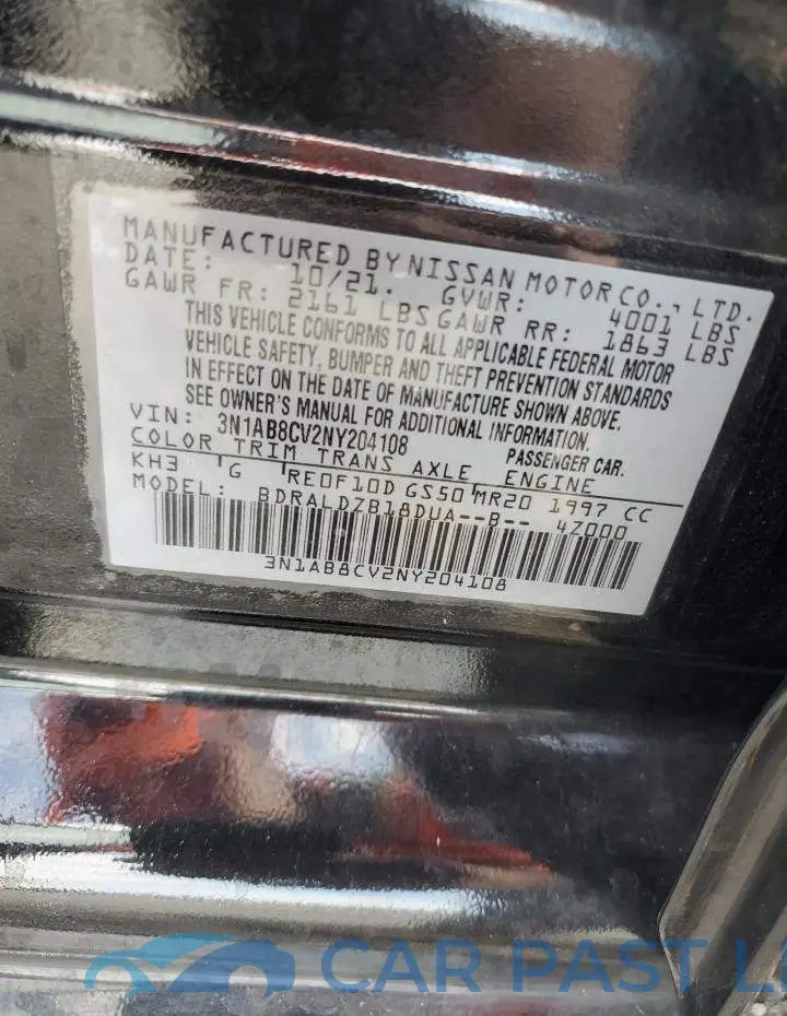 3N1AB8CV2NY204108# 12
