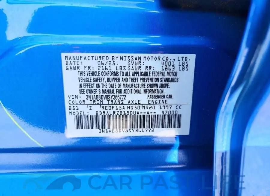 3N1AB8DV8SY366772# 12