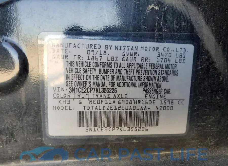 3N1CE2CP7KL355226# 12