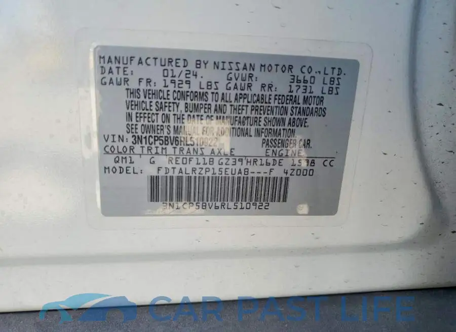 3N1CP5BV6RL510922# 12