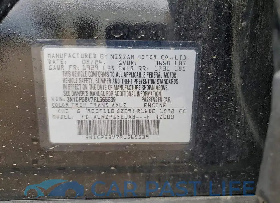 3N1CP5BV7RL565539# 13