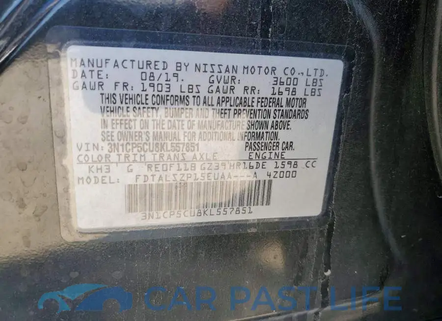 3N1CP5CU8KL557851# 14
