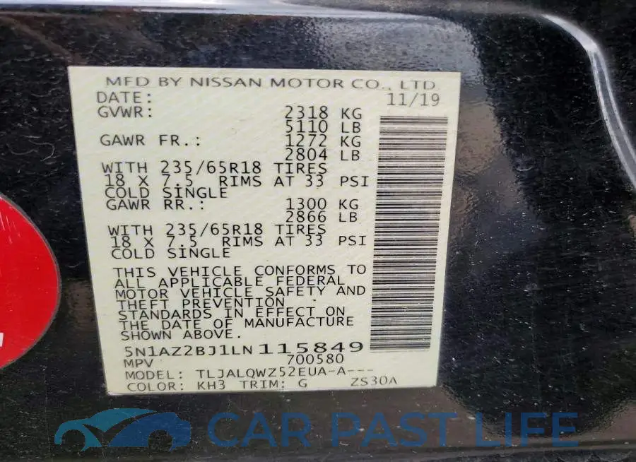 5N1AZ2BJ1LN115849# 14