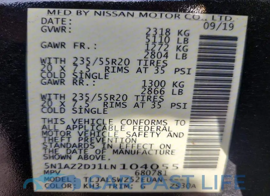 5N1AZ2DJ1LN104055# 14
