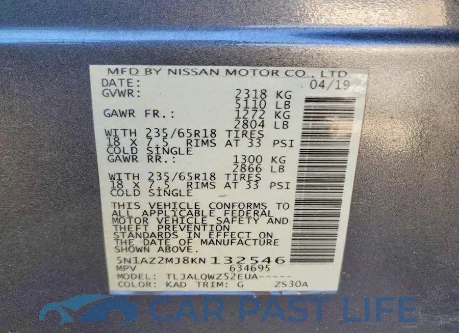 5N1AZ2MJ8KN132546# 13