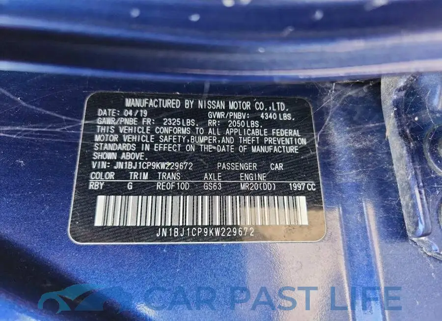 JN1BJ1CP9KW229672# 13