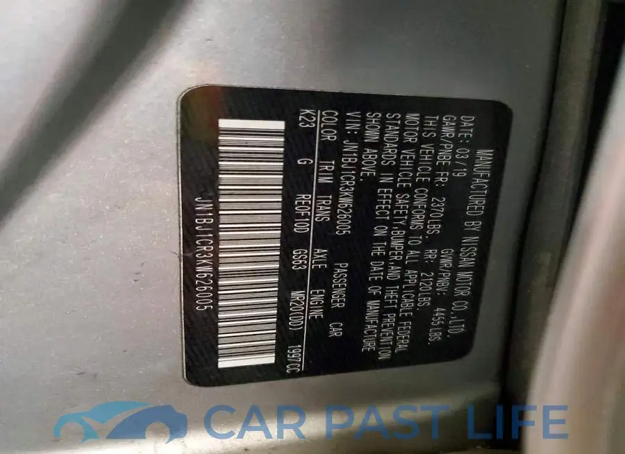 JN1BJ1CR3KW626005# 13