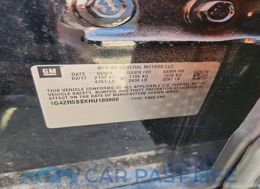 1G4ZR5SSXHU189880# 12