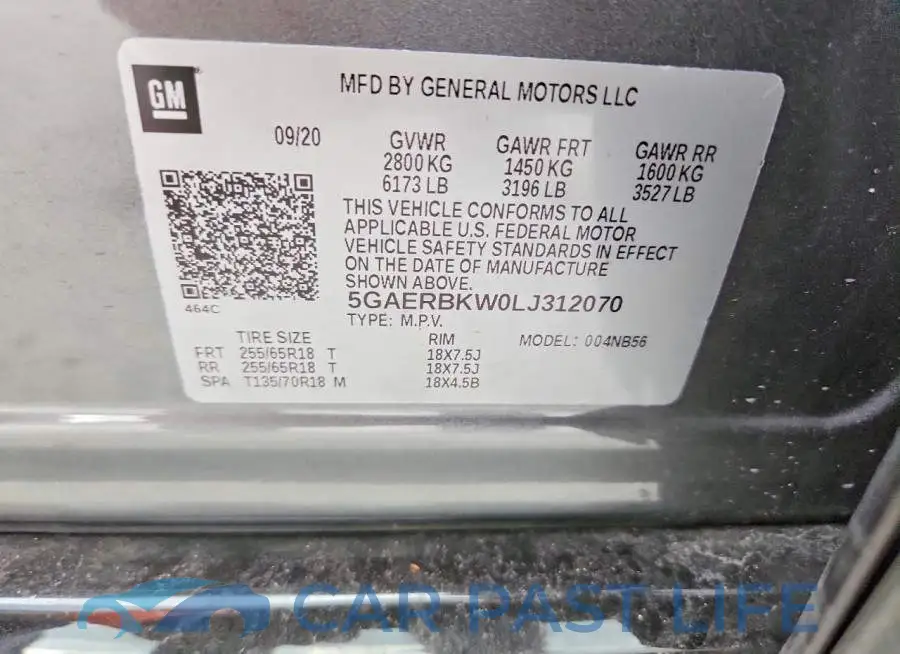 5GAERBKW0LJ312070# 14