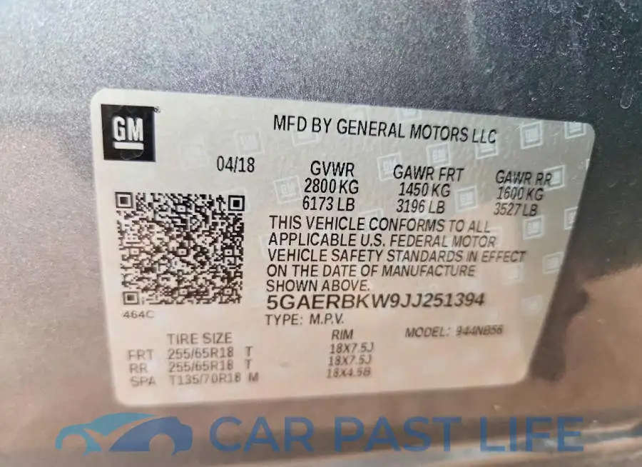 5GAERBKW9JJ251394# 13