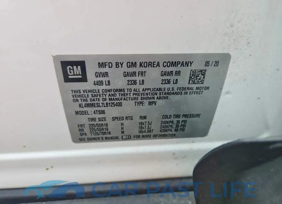 KL4MMESL7LB125400# 13