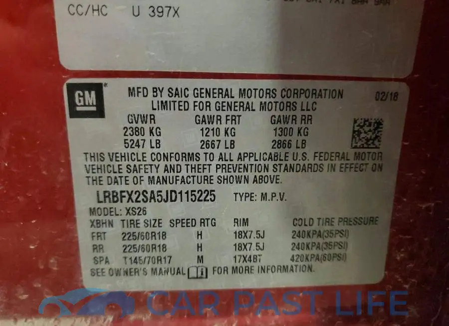 LRBFX2SA5JD115225# 13