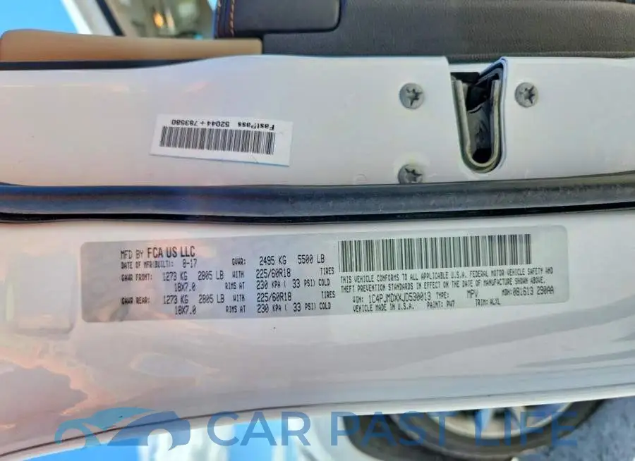 1C4PJMDXXJD530013# 13